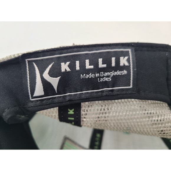 Women Killik American Flag Mesh Trucker Snapback Hat Cap Outdoors Hike Teal Gray - Picture 11 of 11